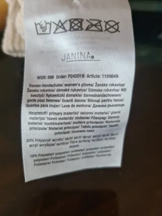 Guanti panna con brillantini