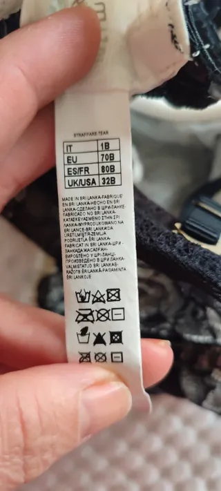 Sutiã Intimissimi 70B Preto e Bege Renda