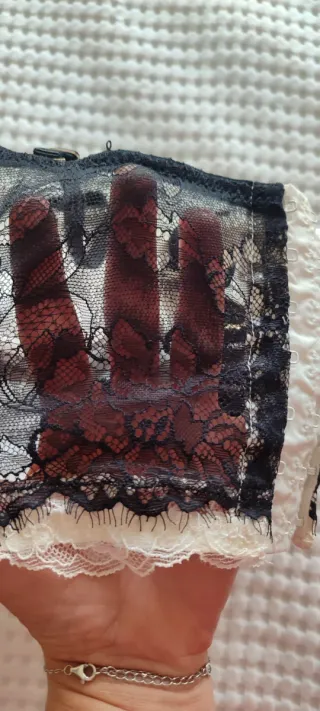 Sutiã Intimissimi 70B Preto e Bege Renda