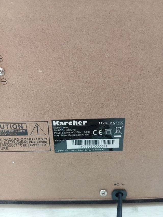 Minicadena Karcher KA 5300 altavoces disco