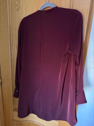 Vestido H&M Granate Drapeado