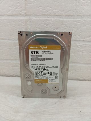 Disco duro WD Gold de 8TB, modelo WD8005FRYZ