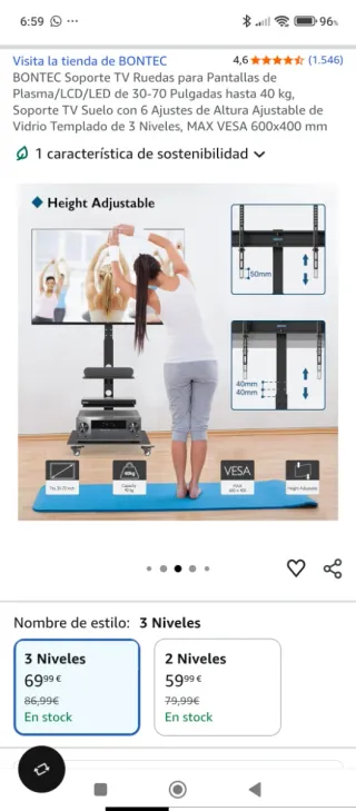 SOPORTE GIRATORIO TV CON RUEDAS