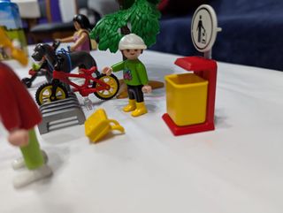 Lote Playmobil: Perros, Silla Bebé y Bici