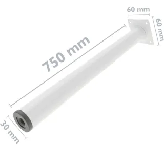 4 Patas Mesa Redondas Blancas 75cm