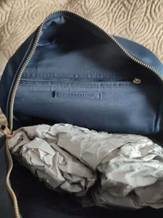 Mochila Paco Martínez azul y dorada