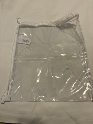 Mochila transparente con cordón