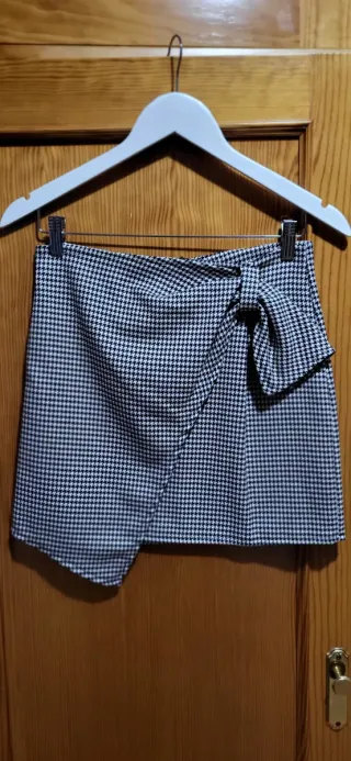 Falda mini estampado pata de gallo Talla S