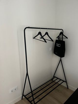 Perchero - burro Acero negro mate tipo industrial