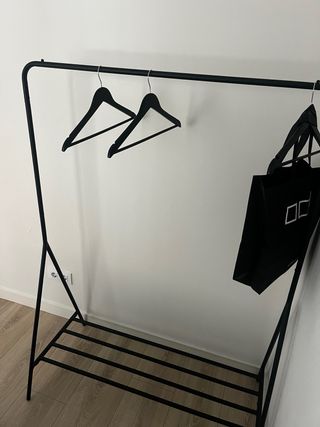 Perchero - burro Acero negro mate tipo industrial