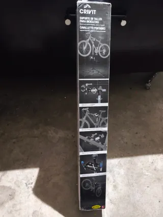 Trípode de Taller Bicicleta con bandeja y bloqueo