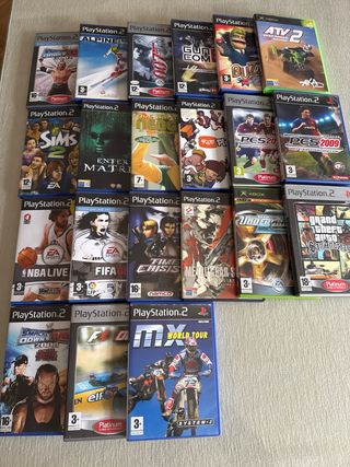 lote ps2 caja (PlayStation 2 + Mando + Juegos)