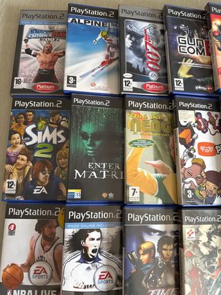 lote ps2 caja (PlayStation 2 + Mando + Juegos)