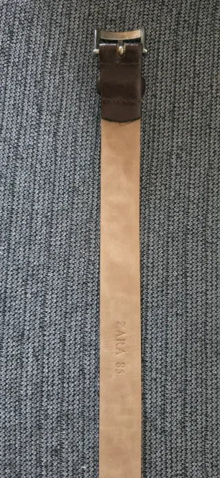 Cinturón Zara Marrón Hombre