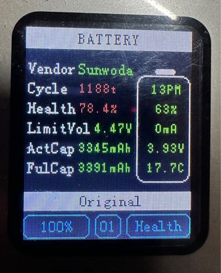 Lote 6 Baterías iPhone 78% Originales Apple