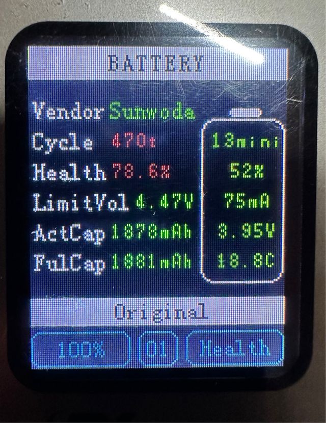 Lote 6 Baterías iPhone 78% Originales Apple