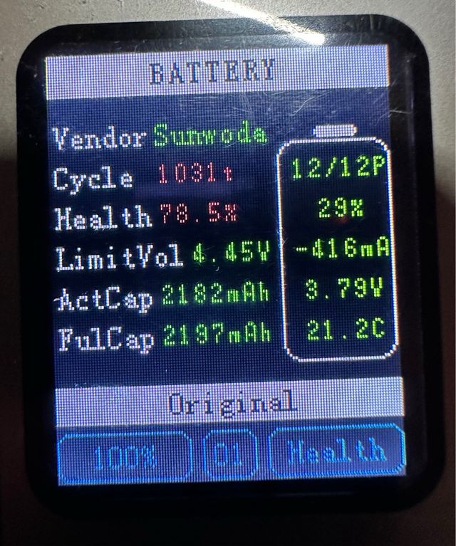 Lote 6 Baterías iPhone 78% Originales Apple