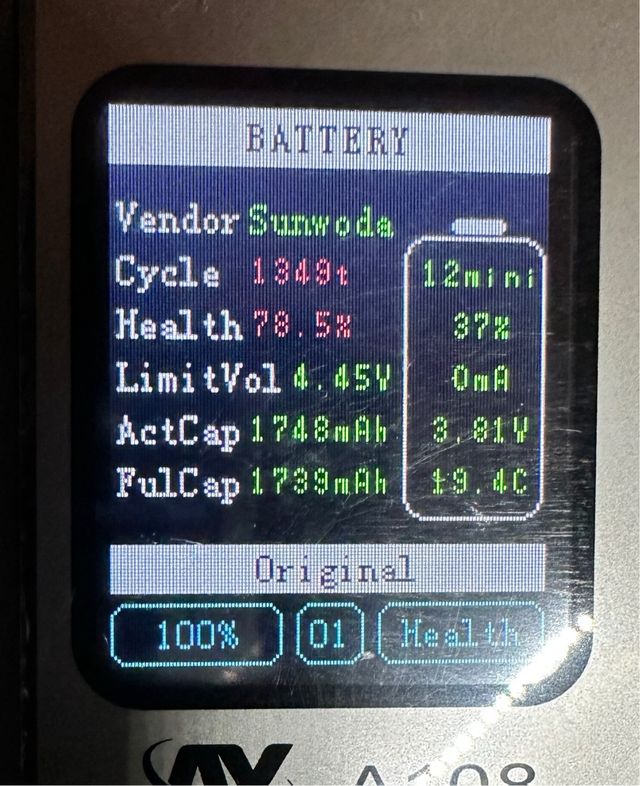 Lote 6 Baterías iPhone 78% Originales Apple