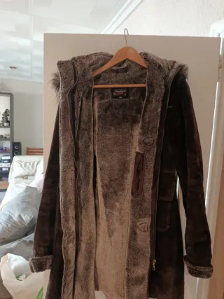 Abrigo ante marrón mujer