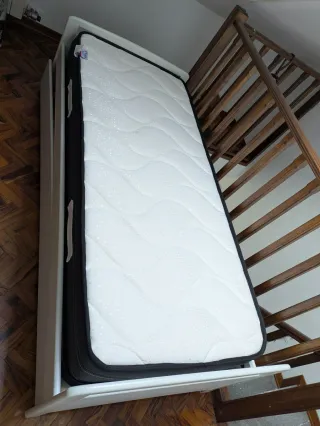 Letto singolo con brandina estraibile