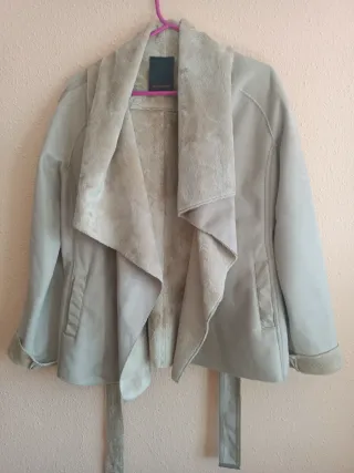 Chaqueta ante ecológica beige