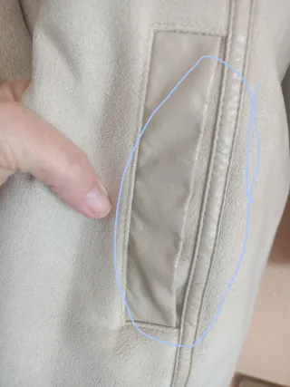 Chaqueta ante ecológica beige