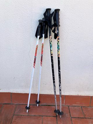 Esquís, palos, botas y cascos diferentes marcas