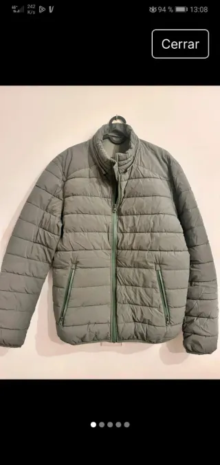 Chaqueta acolchada verde oliva