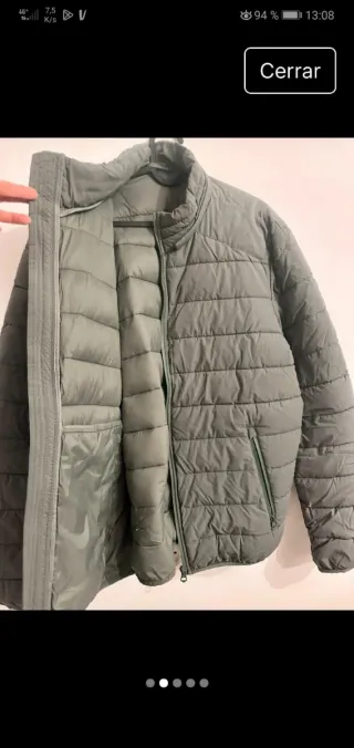 Chaqueta acolchada verde oliva