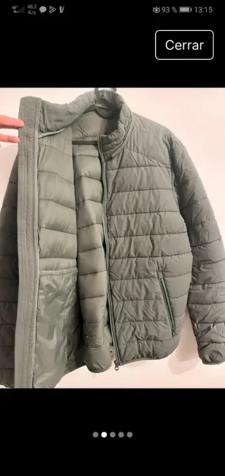 Chaqueta acolchada verde oliva