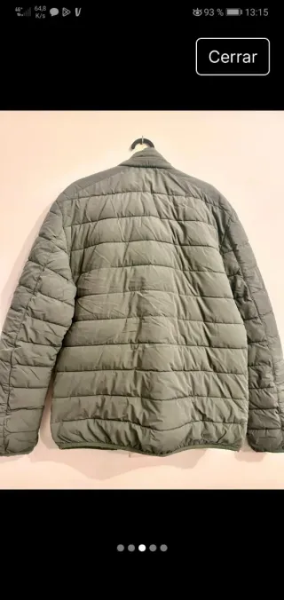 Chaqueta acolchada verde oliva