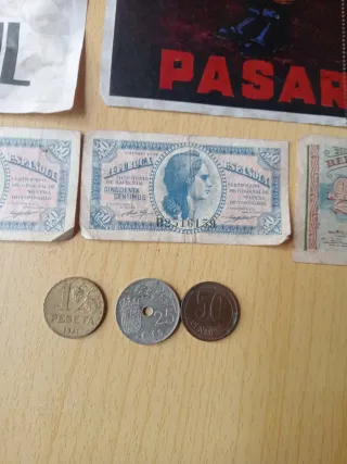 Billetes y monedas Guerra Civil Española