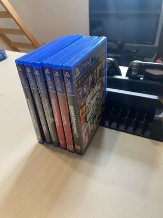 Soporte PS4 con Carga y Juegos
