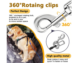 2 Cinture Sicurezza Auto per Cani