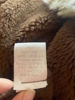 Chaqueta larga de ante y pelo mujer