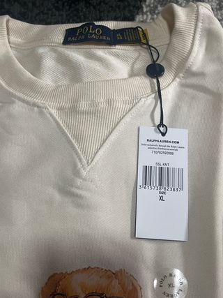 Sudadera Polo Ralph Lauren Oso Beige Talla XL