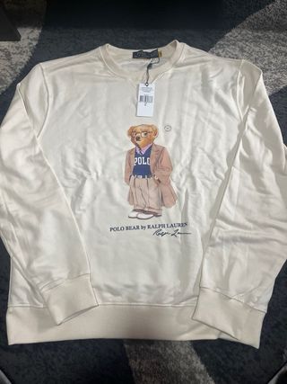 Sudadera Polo Ralph Lauren Oso Beige Talla XL