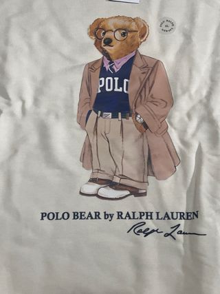 Sudadera Polo Ralph Lauren Oso Beige Talla XL