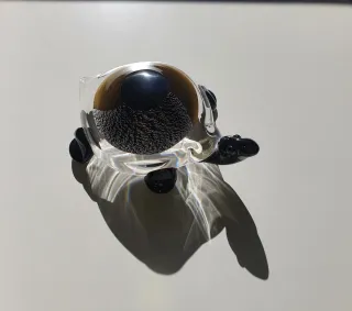 Tortuga de cristal decorativa