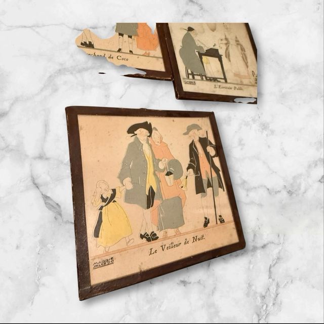 Laminas antiguas de escenas costumbristas