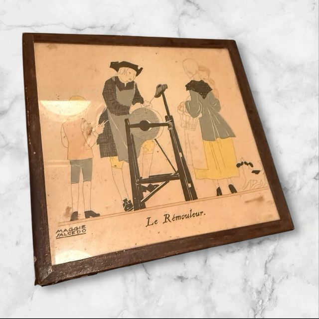 Laminas antiguas de escenas costumbristas