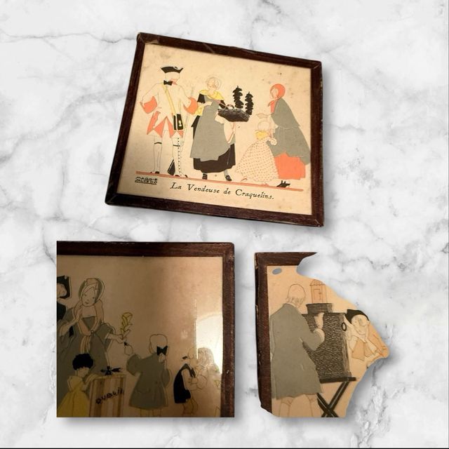 Laminas antiguas de escenas costumbristas