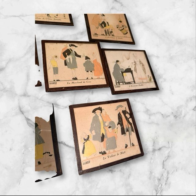 Laminas antiguas de escenas costumbristas