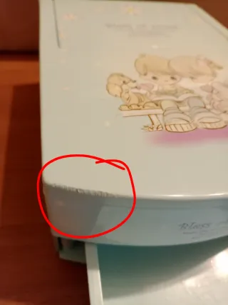 Portagioie vintage con specchiera e carillon