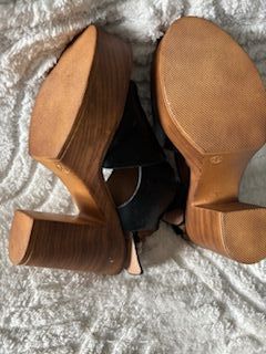 Sandalias T39 Negras Plataforma