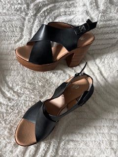 Sandalias T39 Negras Plataforma