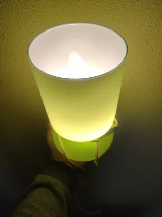 Lámpara vintage de cristal soplado. IKEA. Lykta.