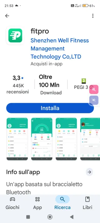 Smartwatch Fitpro Nero