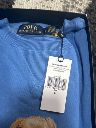 Polo Ralph Lauren Sudadera Oso Azul Talla S