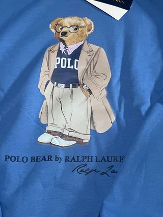 Polo Ralph Lauren Sudadera Oso Azul Talla S
